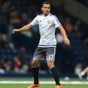 Print of Pedro warming up before Chelsea vs West Bromwich Albion match Print of Pedro warming up before Chelsea vs West Bromwich Albion match