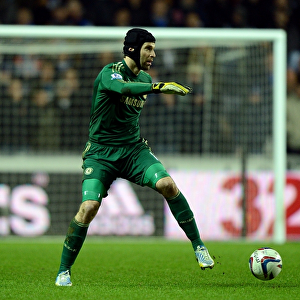 Petr Cech in Action: Chelsea's Goalkeeper Shines at Swansea City's Liberty Stadium - Capital One Cup Semi-Final