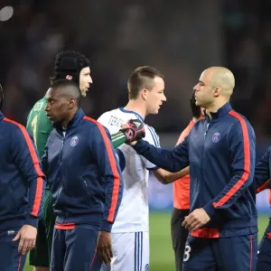 Quarter-Final Showdown: Handshake Moment - Paris Saint-Germain vs. Chelsea at Parc des Princes (UEFA Champions League, April 2014) Quarter-Final Showdown: Handshake Moment - Paris Saint-Germain vs. Chelsea at Parc des Princes (UEFA Champions League, April 2014)