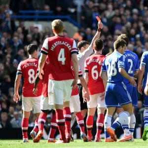 Print of Kieran Gibbs Red Card Incident