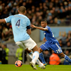 Samuel Eto'o Avoids Confrontation with Pablo Zabaleta in Intense FA Cup Clash between Manchester City and Chelsea (February 15, 2014)