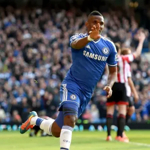 Samuel Eto'o Print: Chelsea vs Sunderland Goal Celebration Samuel Eto'o Print: Chelsea vs Sunderland Goal Celebration