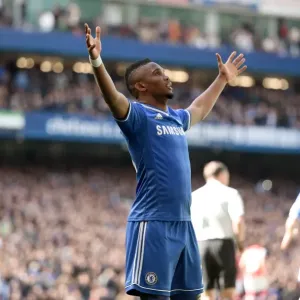 Samuel Eto'o Print - Chelsea vs Arsenal 2014 Goal Celebration