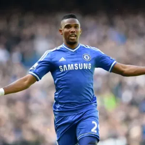 Samuel Eto'o Print - Chelsea vs. Arsenal Goal Celebration (March 22, 2014)