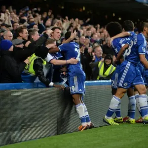 Print of Samuel Eto'o's Goal Celebration at Stamford Bridge