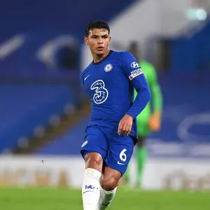 Thiago Silva Print, Premier League Action at Empty Stamford Bridge Thiago Silva Print, Premier League Action at Empty Stamford Bridge