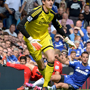 Thibaut Courtois: Chelsea's Unyielding Guardian at Stamford Bridge (Chelsea vs Leicester City, BPL 2014)