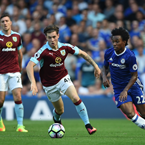Thrilling Escape: Willian Outwits Aiden O'Neill at Stamford Bridge - Chelsea vs Burnley, Premier League
