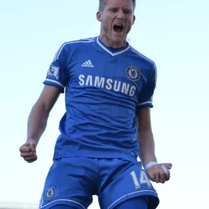 Print of Andre Schurrle scoring for Chelsea against Fulham