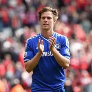 Tomas Kalas Print - Chelsea vs Liverpool 2014 Celebration