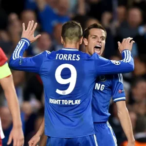 Torres and Azpilicueta Print, Chelsea FC Torres and Azpilicueta Print, Chelsea FC