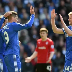 Torres and Schurrle Print - Chelsea's Second Goal Celebration
