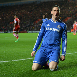 Torres's Thrilling Goal: Kickstarting Chelsea's Victory at Southampton (1st January 2014, Barclays Premier League)