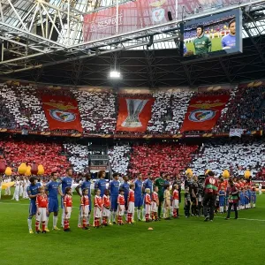 UEFA Europa League Final Print: Chelsea and Benfica Line-up