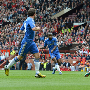 Victor Moses' Determined Shot: Chelsea vs. Manchester United, Premier League Showdown, May 2013