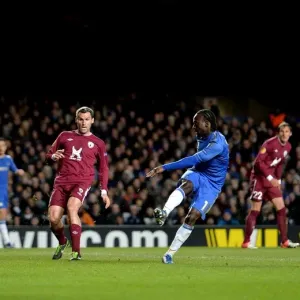 Print of Victor Moses Scoring Chelsea's Second Goal vs Rubin Kazan Print of Victor Moses Scoring Chelsea's Second Goal vs Rubin Kazan