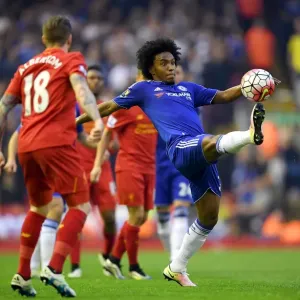 Willian in Action Print - 2015-16 Premier League Match at Anfield Willian in Action Print - 2015-16 Premier League Match at Anfield