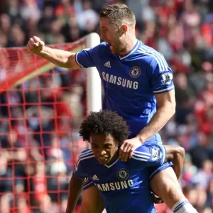 Willian and Cahill Print, Liverpool v Chelsea 2014