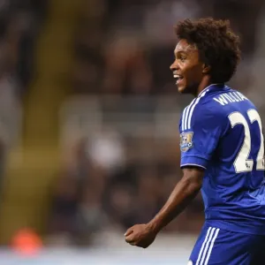 Print of Willian's Goal Celebration vs. Newcastle United (2015) Print of Willian's Goal Celebration vs. Newcastle United (2015)