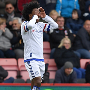 Willian's Hat-Trick: Chelsea's Triumph over AFC Bournemouth at Vitality Stadium (April 2016)