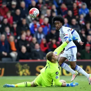 Print of Willian's Strike vs AFC Bournemouth, April 2016 Print of Willian's Strike vs AFC Bournemouth, April 2016