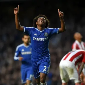 Willian's Triple Print (Chelsea v Stoke City, 5th April 2014)