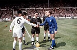 Ron Harris Collection: The 1960s FA Cup Final: A Historic Moment as Captains Dave Mackay of Tottenham Hotspur