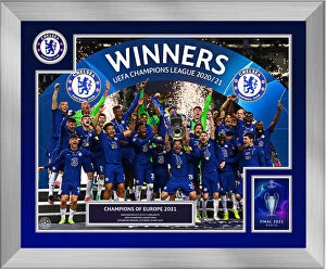 Champions League 2021 - Porto Winners Products Gallery: 2021 Champions League Final 20x16 Winners Framed & Mounted