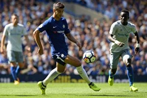 Images Dated 27th August 2017: Alvaro Morata in Action: Chelsea vs. Everton, Premier League at Stamford Bridge