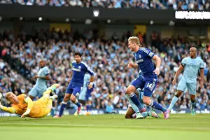 Andre Schurrle Scores First Goal: Chelsea at Etihad Stadium - Manchester City vs. Chelsea (September 21, 2014, Barclays Premier League)