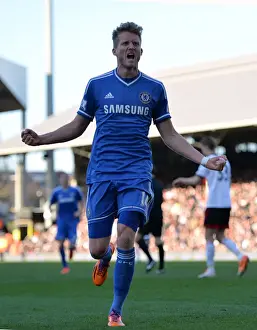 Fulham V Chelsea 1st March 2014 Prints: Andres Schurrle's Thrilling Goal Celebration: Fulham vs