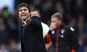 Images Dated 26th December 2016: Antonio Conte's Intense Reaction During Chelsea vs. AFC Bournemouth, Premier League, 2016