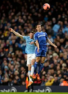 Azpilicueta vs Milner: Aerial Battle in FA Cup Fifth Round Clash between Chelsea and Manchester City (February 15, 2014)