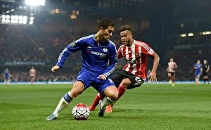 October 2015 Collection: Battle for the Ball: Eden Hazard vs. Ryan Bertrand - Chelsea vs. Southampton (2015)