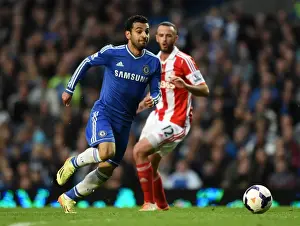 Chelsea V Stoke City 5th April 2014 Prints: Battle for the Ball: Mohamed Salah vs