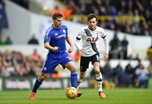 Images Dated 29th November 2015: Battle for Supremacy: Azpilicueta vs. Mason - A Football Rivalry Unfolds at White Hart Lane