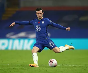07.11.20 - Chelsea V Sheffield United (Home) Prints: Ben Chilwell in Action: Chelsea vs Sheffield United at Empty Stamford Bridge