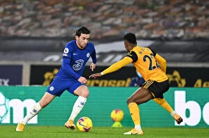 Images Dated 15th December 2020: Ben Chilwell in Action: Wolverhampton Wanderers vs. Chelsea, Premier League (December 15, 2020)