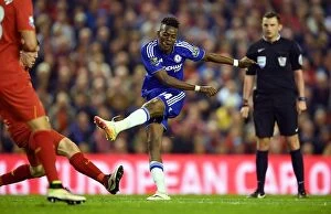 Images Dated 11th May 2016: Bertrand Traore in Action: Liverpool vs. Chelsea (2015-16) - Premier League at Anfield