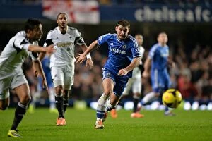 Images Dated 26th December 2013: Branislav Ivanovic in Action: Chelsea vs Swansea City, Barclays Premier League (December 26, 2013)