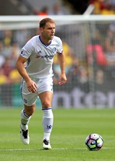 Images Dated 20th August 2016: Branislav Ivanovic in Action: Chelsea vs Watford - Premier League at Vicarage Road