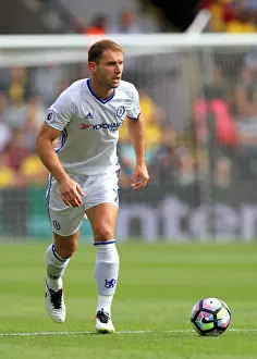 Branislav Ivanovic in Action: Chelsea vs Watford - Premier League at Vicarage Road