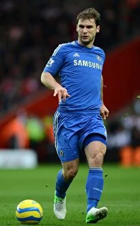 Images Dated 5th January 2013: Branislav Ivanovic Leads Chelsea in FA Cup Battle Against Southampton (5th January 2013)