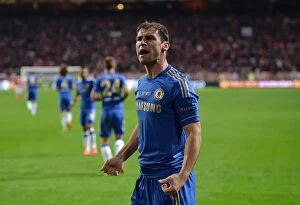 Chelsea v Benfica 16th May 2013 Europa Cup Final Collection: Branislav Ivanovic's Headers Secures Europa League Victory for Chelsea against Benfica (May 16)