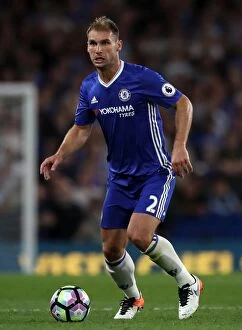 Images Dated 15th August 2016: Branislav Ivanovic's Unforgettable Moments: Chelsea vs. West Ham United at Stamford Bridge
