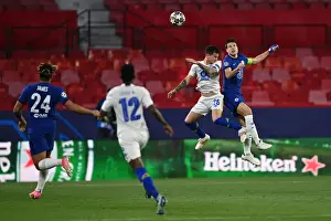 Club Soccer Prints: Cesar Azpilicueta in Chelsea's UEFA Champions League Quarterfinal against Porto (Seville)