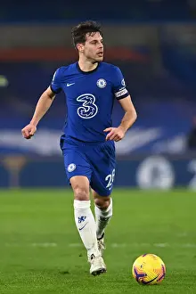 15.02.21 - Chelsea V Newcastle United (Home) Prints: Cesar Azpilicueta at Empty Stamford Bridge: Chelsea vs Newcastle United