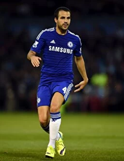 Images Dated 18th August 2014: Cesc Fabregas in Action: Burnley vs. Chelsea - Premier League Clash at Turf Moor (18th August 2014)