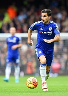 October 2015 Collection: Cesc Fabregas: Chelsea Star in Action against West Ham United (October 2015)