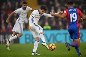Images Dated 17th December 2016: Cesc Fabregas Fires for Chelsea Against Crystal Palace in Premier League